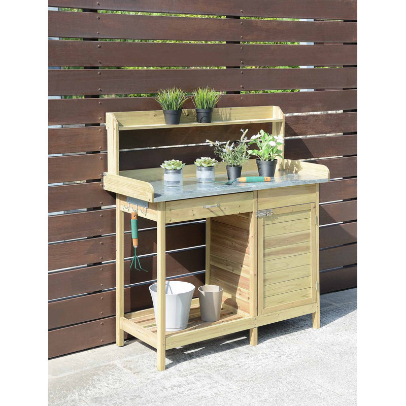Convenience Concepts Deluxe Fir Potting Bench & Reviews Wayfair